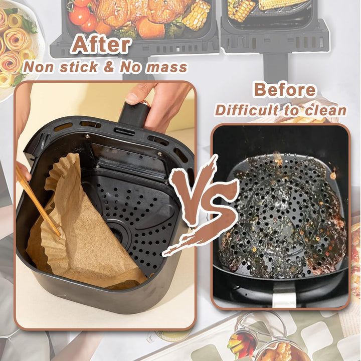 Airfryer Backpapier für Philips Airfryer Dual Basket 3000 Series, Heissluftfritteuse Backpapier für