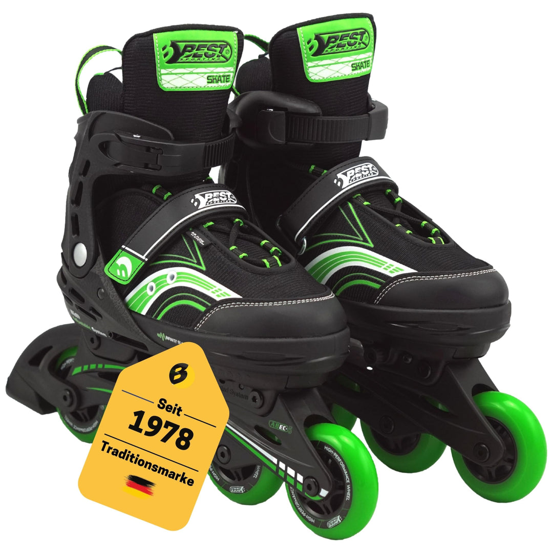 Best Sporting Inline Skates Kinder I Rollschuhe grössenverstellbar I robuste Inliner für Jugendliche