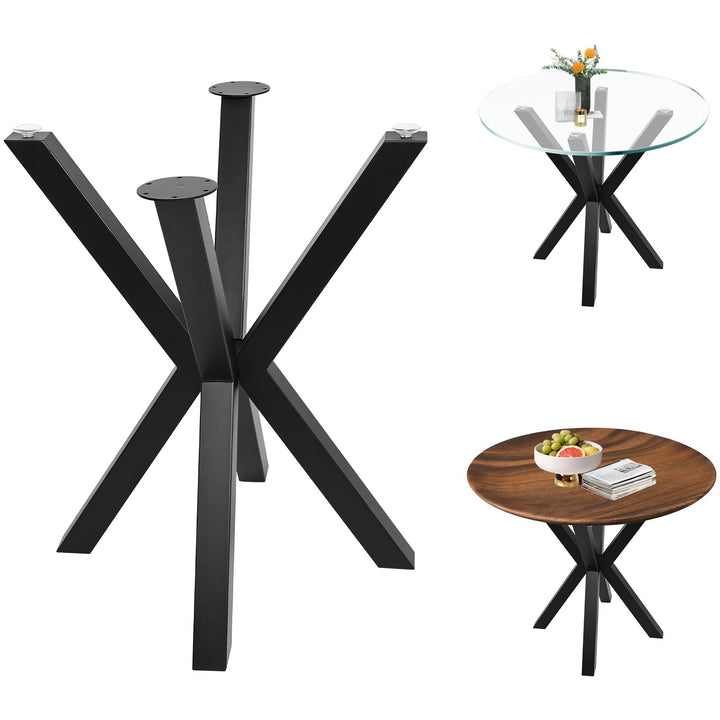Homtone 2er-Set Schwerlast Metall Tischbeine, Industrielle Robuste DIY Spider Tischgestell für Runde