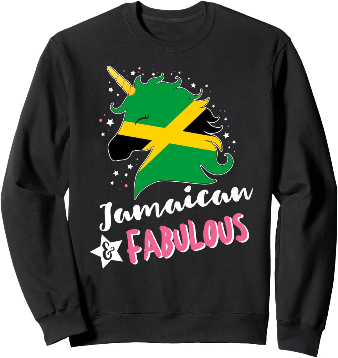 Jamaikanische Einhorn Jamaika Flagge Sweatshirt