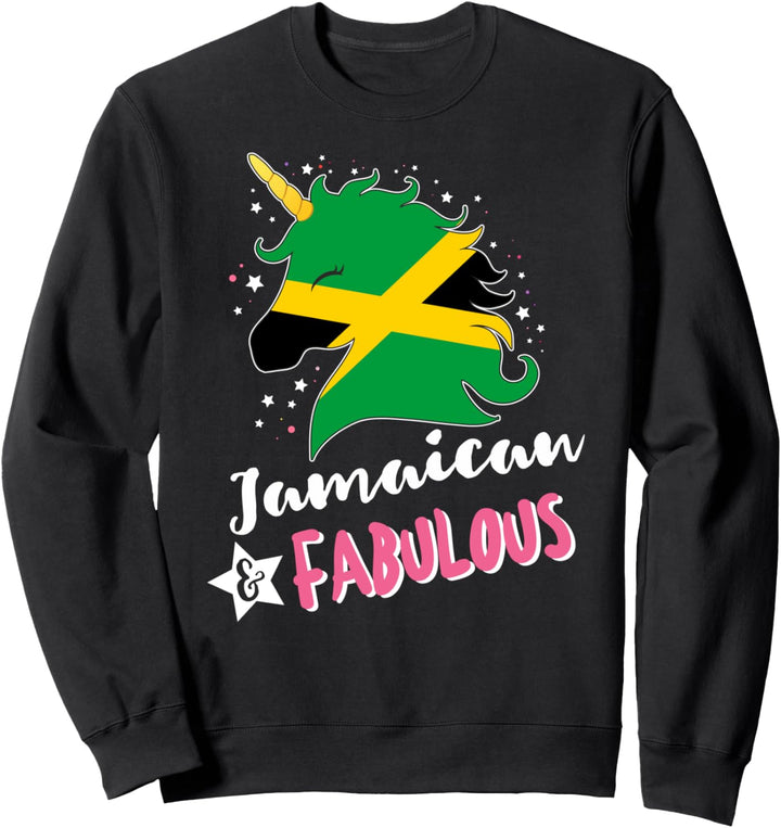 Jamaikanische Einhorn Jamaika Flagge Sweatshirt