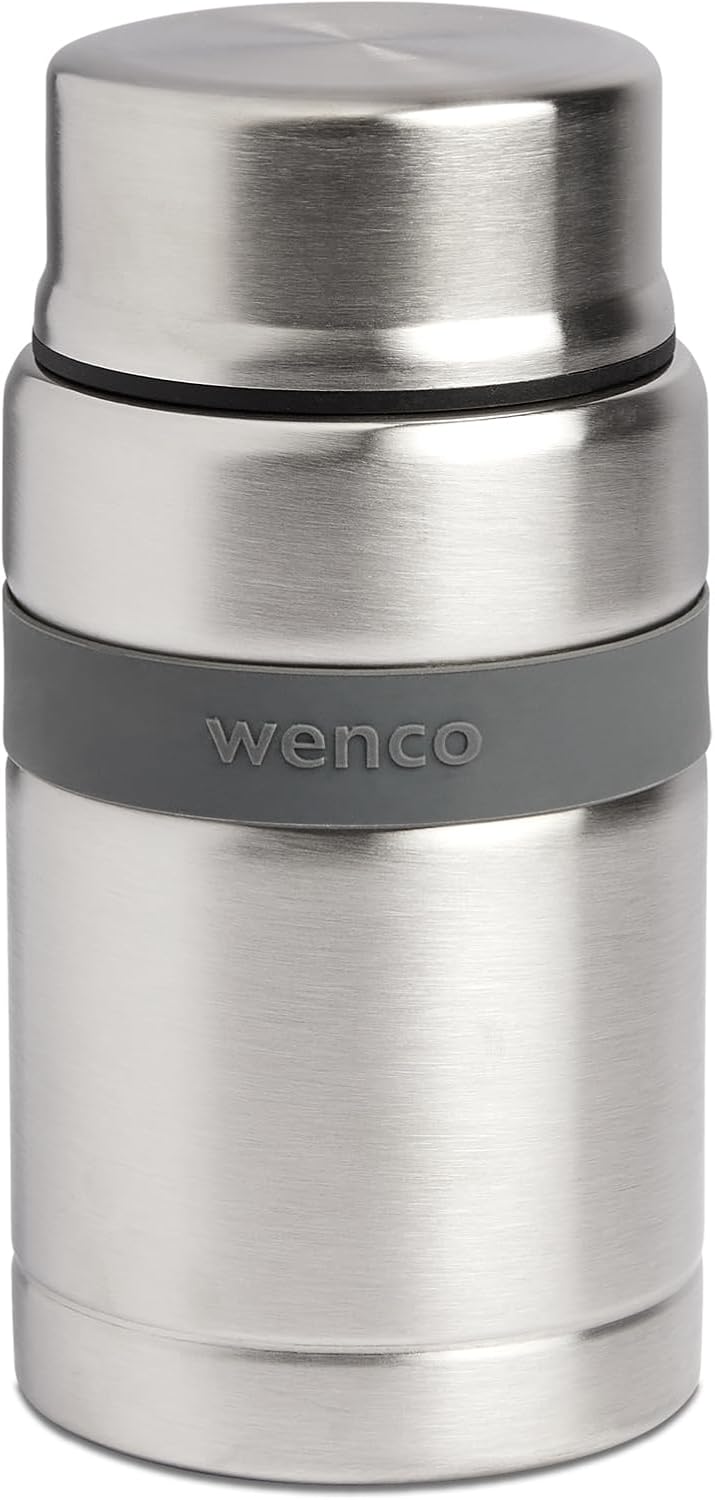 wenco Edelstahl Lunchpot 750 ml mit Löffel, Thermobehälter für Essen – Ideale Warmhaltebox für Kinde