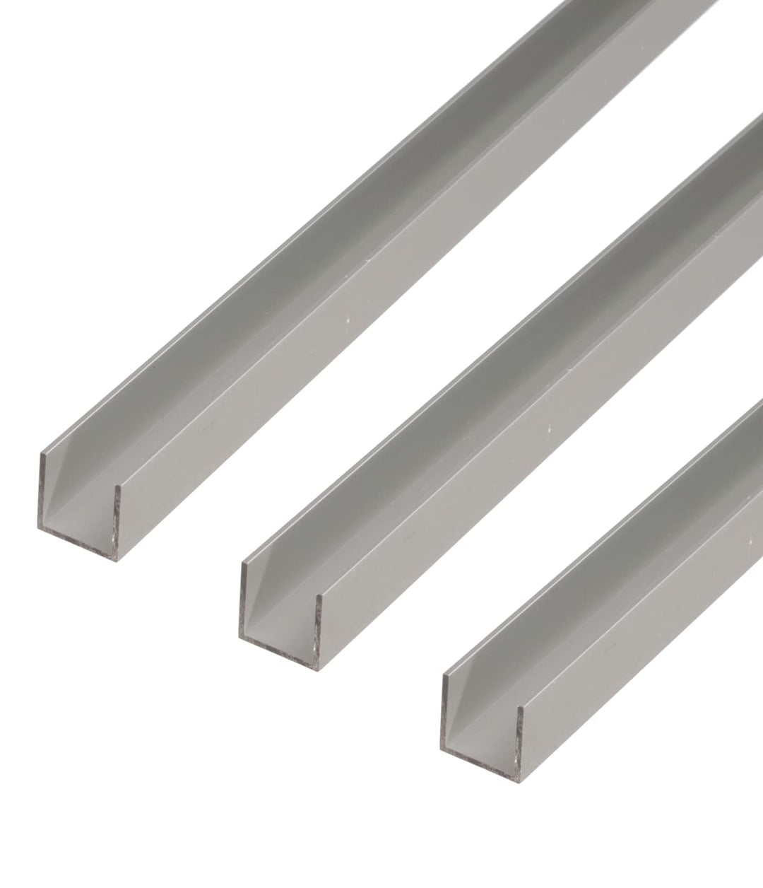 Alberts 497781 U-Profil | Aluminium, silberfarbig eloxiert | 1000 x 25 x 25 mm | 3er Set