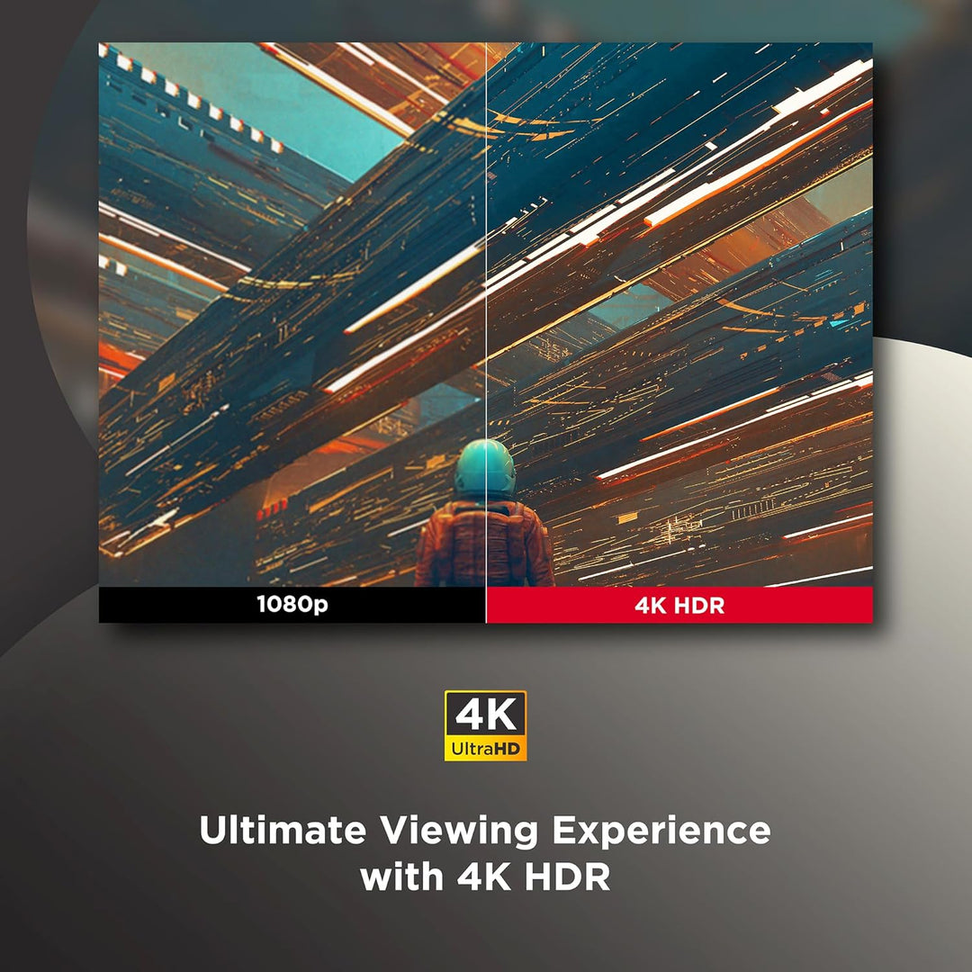 ViewSonic LX750-4K Echter 4K Beamer mit Integriertem Google TV, 4000 ANSI Lumen, HDR & HLG, 1.3X Opt