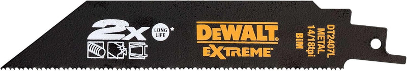 DeWalt 12-tlg. Extreme Bi-Metall Sägeblätter-Set (für Holz- und Metallsägearbeiten, robust und langl