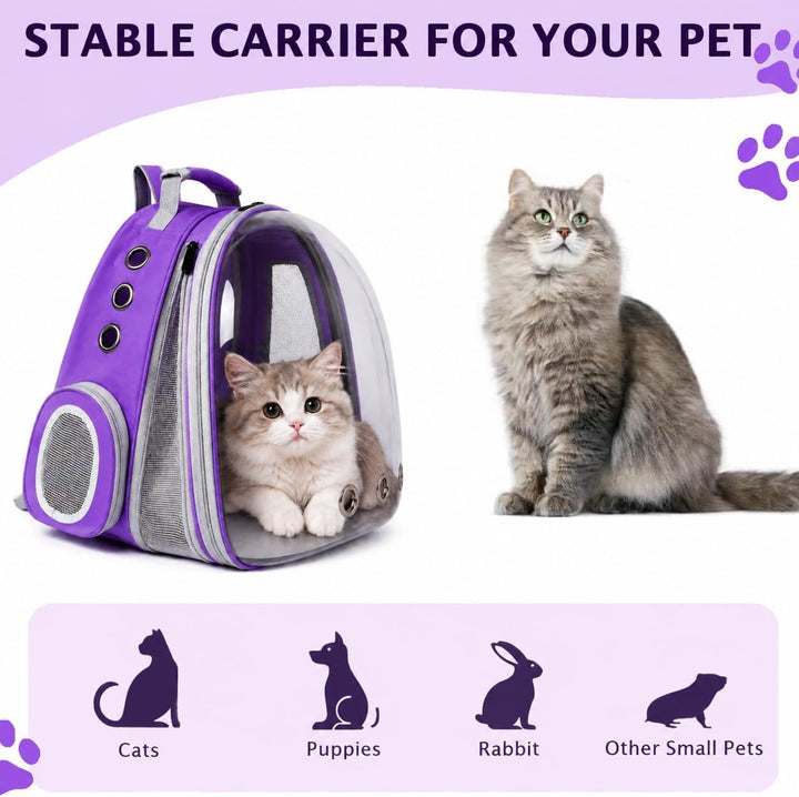 Erweiterbar Katzenrucksack Hunderucksack, Vorderrucksack für Katzen und Kleine Hunde, mit transparen