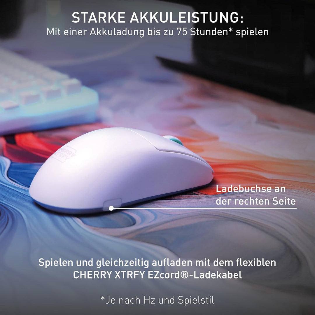 CHERRY XTRFY M68 Wireless, Ultraleichte Kabellose Gaming-Maus, 2,4 GHz Funk, Optimiert für esports,