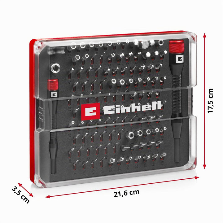 Original Einhell 114-tlg. Präzisions- und Elektronik-Reparatur-Set (Präzisionsbits, Hakendreher-Bit,