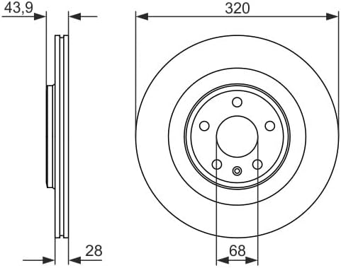 Bosch BD1396 Bremsscheiben - Vorderachse - ECE-R90 Zertifizierung - eine Bremsscheibe