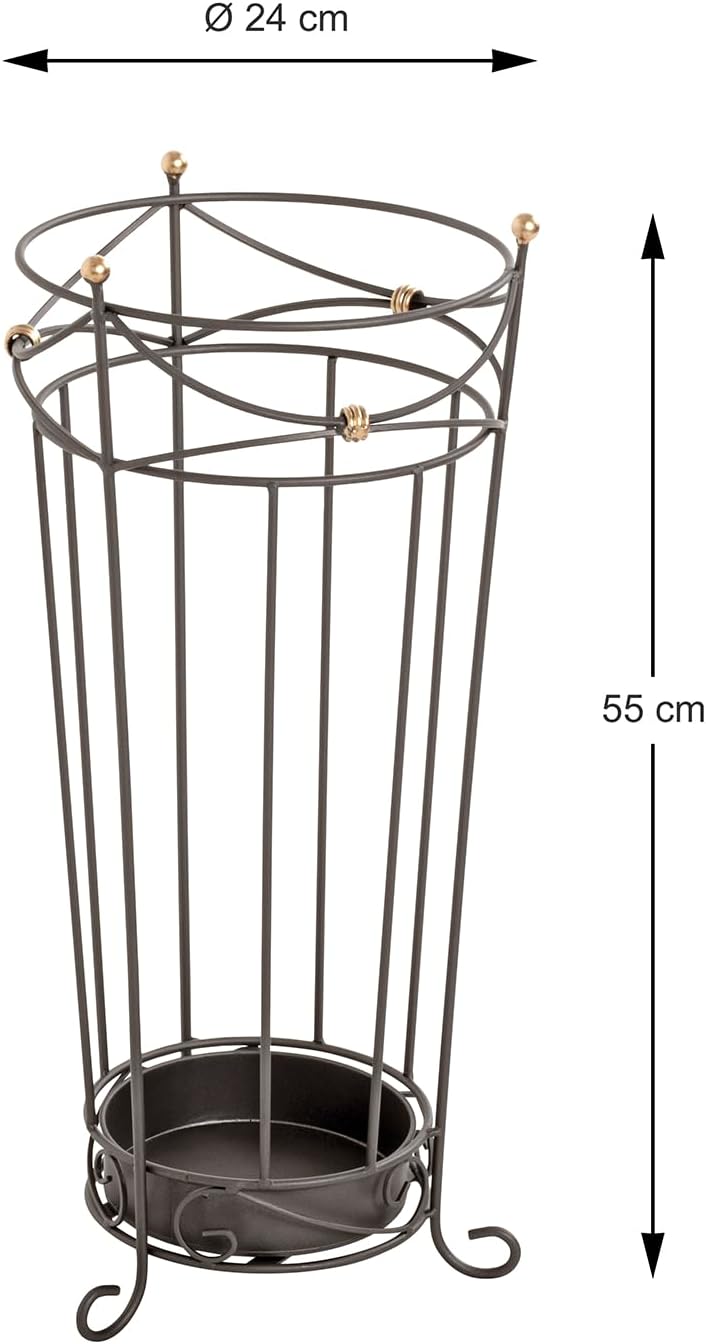 HAKU Möbel Schirmständer, Metall, anthrazit, Ø 24 x H 55 cm H: 55 x Ø: 24 cm, H: 55 x Ø: 24 cm