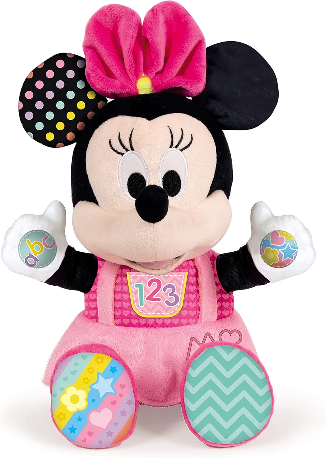 Clementoni - Plüschtier Baby Minnie - interaktives Plüschtier Baby Disney ab 6 Monaten, Spielzeug au