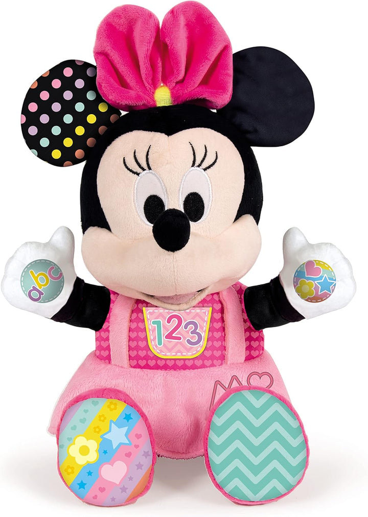 Clementoni - Plüschtier Baby Minnie - interaktives Plüschtier Baby Disney ab 6 Monaten, Spielzeug au