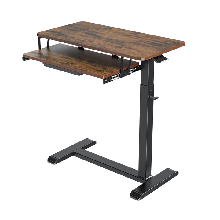 Fydeamer 68 × 50cm Beistelltisch mit Tastaturablage, Sofa-Seite mit Rollen Höhenverstellba Computert