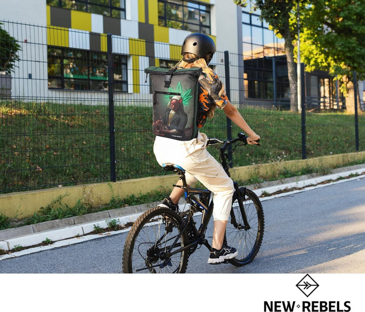 New Rebels Rucksack Plane Time Bag Kurierrucksack Roll-up Fahrradrucksack Sport Fitness + Flasche Ga