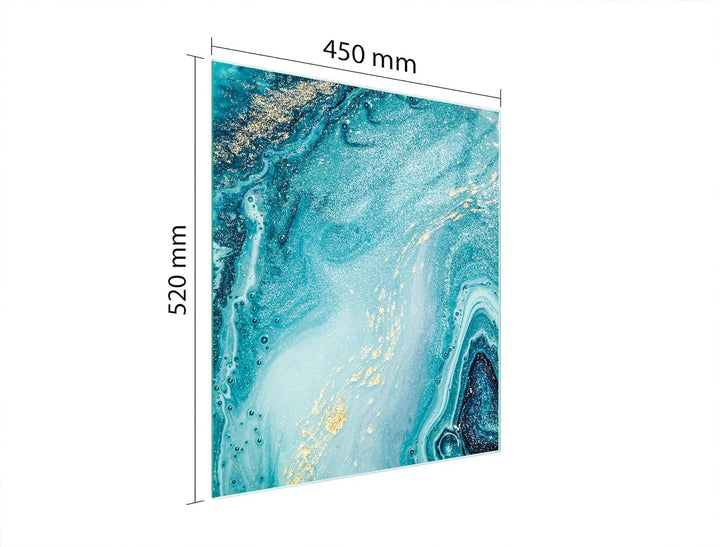 DarHaus Herdabdeckplatte einteilig 45x52 cm Ceranfeld Abdeckung Glas Spritzschutz Abdeckplatte Glasp