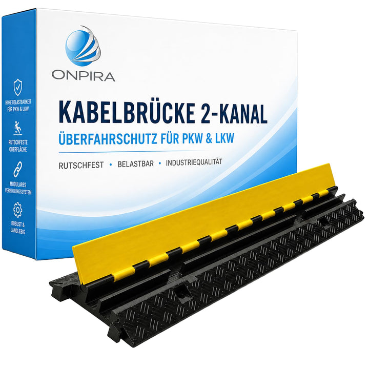 2 Kanal Kabelbrücke Überfahrschutz Kabelkanal Brücke Rampe Protector
