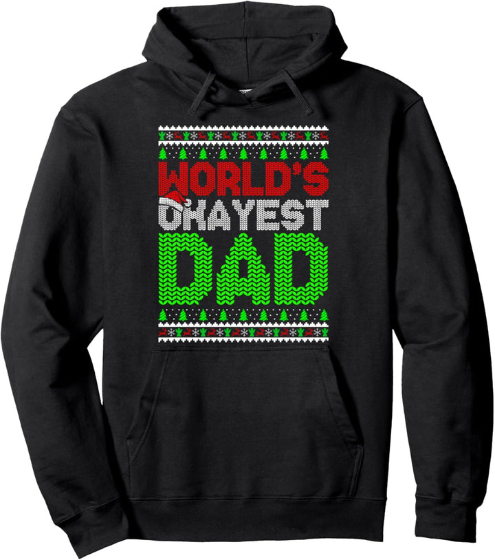 World's Okayest Dad Lustiger Weihnachts-Familien-Hässlicher Pullover Pullover Hoodie