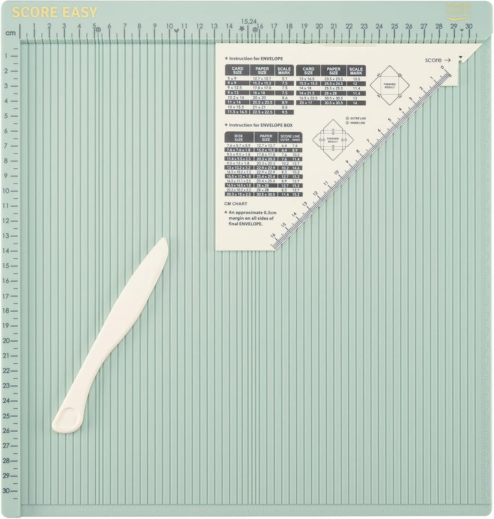 Vaessen Creative AMZBUN-0015 Bastelset-Falzbrett Score Easy 30,5 x 30,5 cm und 2-in-1 Kerbenstanzer