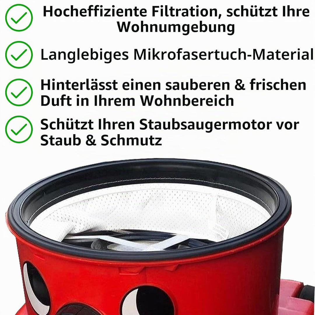 SPARES2GO 12" Rundfilter aus Mikrofasertuch kompatibel mit Numatic Henry Hetty James Staubsauger 12"