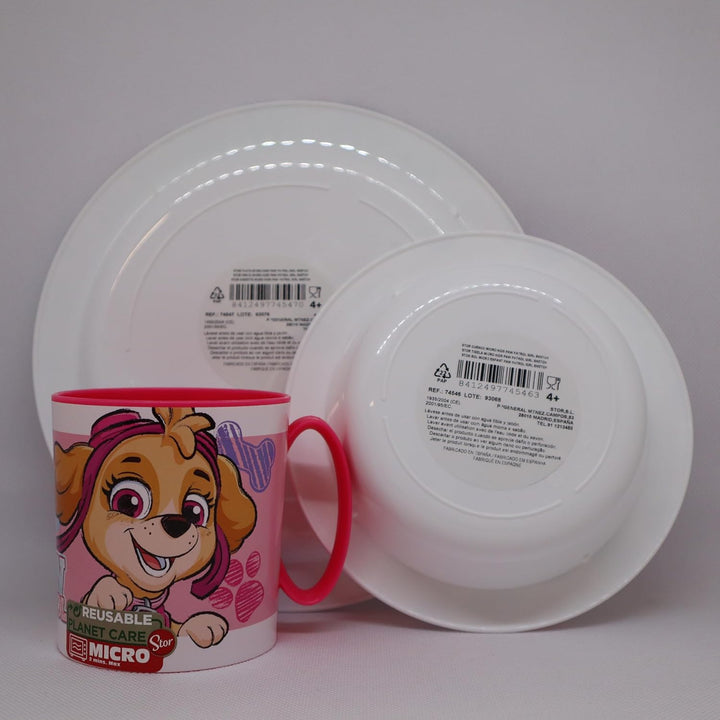 Kindergeschirr set Paw Patrol, Wiederverwendbares geschirr Set, Kinder Essgeschirr, Microwaveable Ki