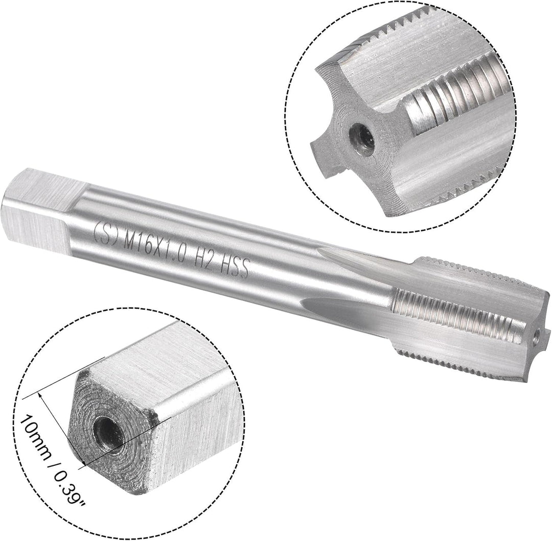 sourcing map Gewindebohrer M16 x 1mm Gewindebohrer mit Legierungswerkzeug, M16 x 1mm