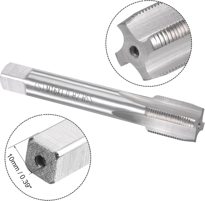 sourcing map Gewindebohrer M16 x 1mm Gewindebohrer mit Legierungswerkzeug, M16 x 1mm
