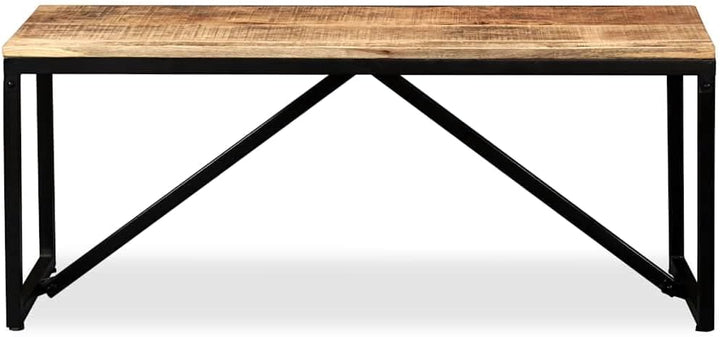 vidaXL Sitzbank Mangoholz Vintage 110x35x45cm Holzbank Wartebank Flurbank Bank 110 x 35 x 45 cm Brau