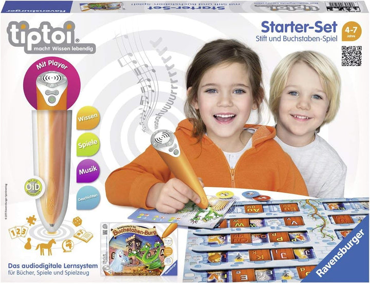 Ravensburger 00505 - Tiptoi Starter-Set mit Stift und Spiel Schatzsuche in der Buchstabenburg, Schat