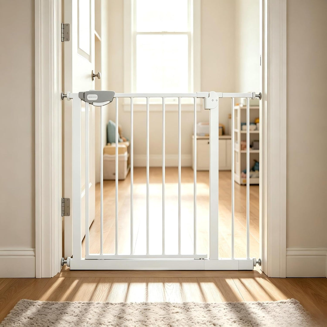 YRHome Türschutzgitter Treppengitter ohne Bohren für Breiten 75-85 cm,180° beidseitig öffnen Autoclo