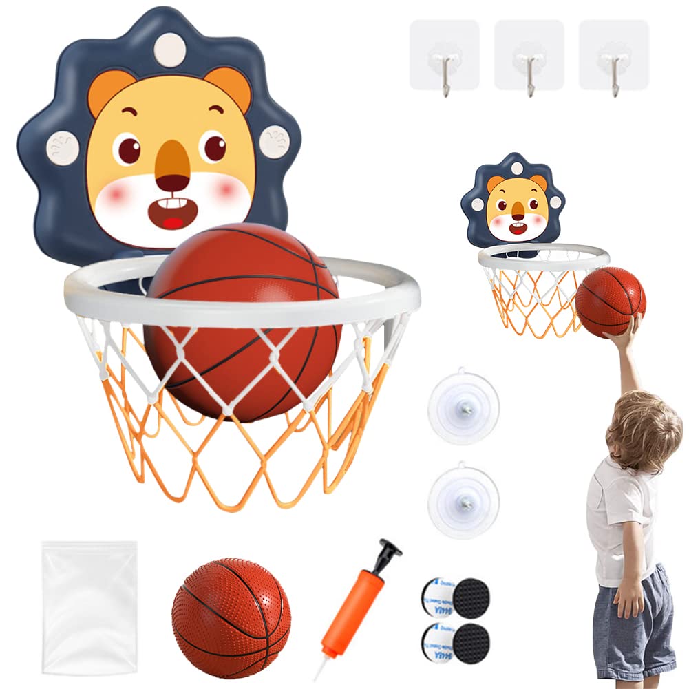 Hängender Basketballständer,Kinder Mini Basketball Korb Set,Basketballkorb fürs Zimmer Mit Bälle,Pum