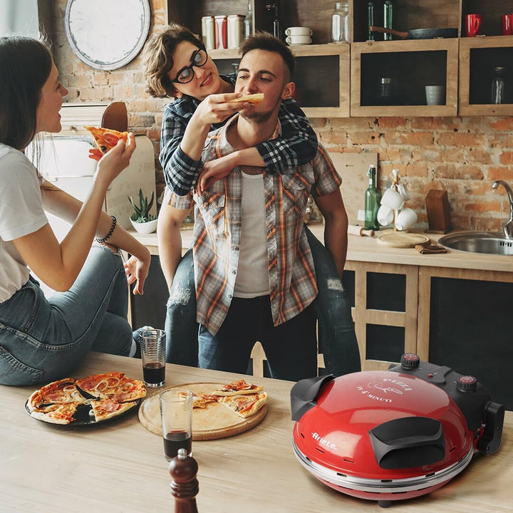 Ariete 909, Pizzaofen, 400°C, Platte aus feuerfestem Stein, backt Pizza in 4 Minuten, 33 cm Durchmes