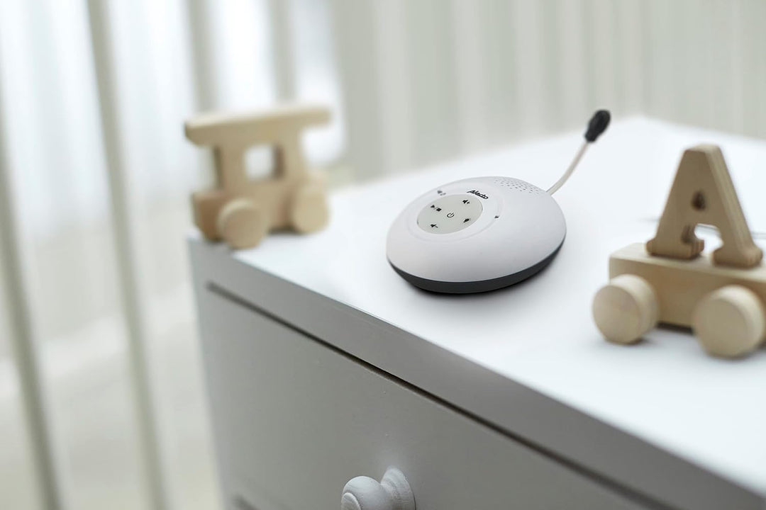 Alecto DBX-125 DECT Babyphone mit Full ECO-Modus und Display - Audio Babyfon mit VOX-Funktion - Wied