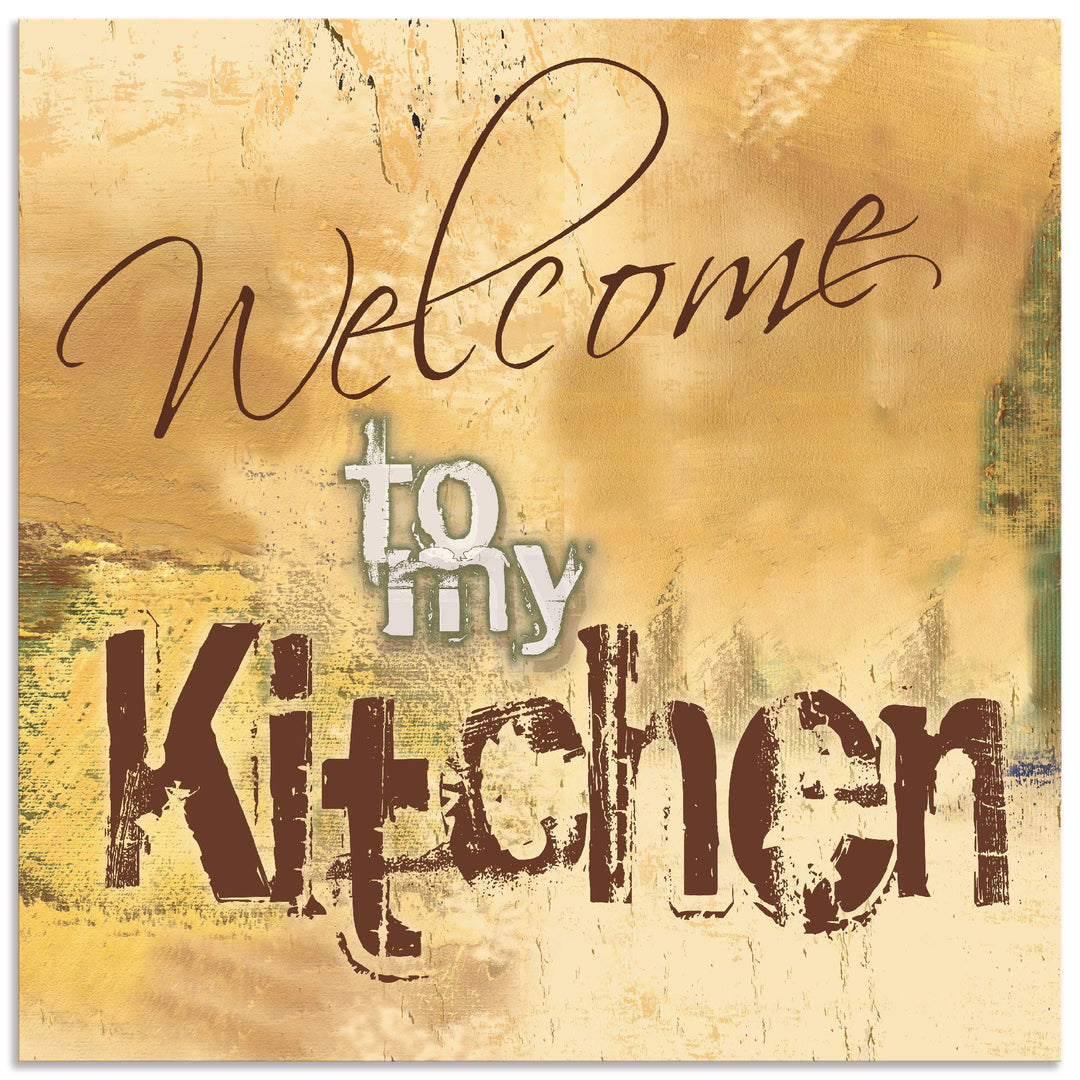 ARTland Spritzschutz Küche aus Alu für Herd Spüle 60x60 cm (BxH) Küchenrückwand mit Motiv Spruch Sha