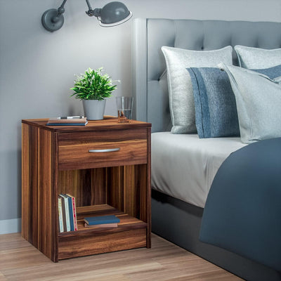 Casaria® Nachttisch mit Schublade 50cm Boxspringbett Komforthöhe Ablage Schlafzimmer Schrank Nachtkä
