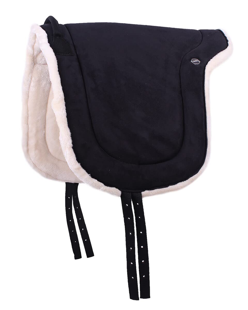 QHP Bareback Pad Sattelkissen, Grösse:WB, Farbe:schwarz Plein Schwarz, Plein Schwarz