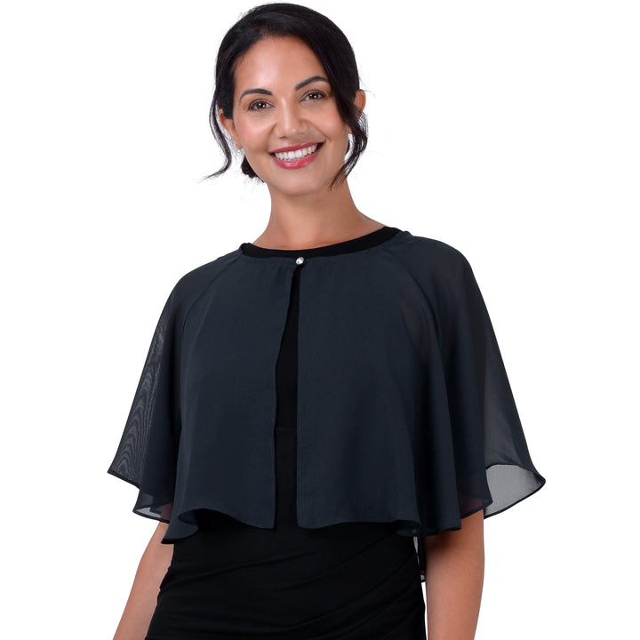 BlackButterfly weich Hochzeit Umhängetuch Abend Durchsichtiges Chiffon Überwurf Umhang Schultertuch