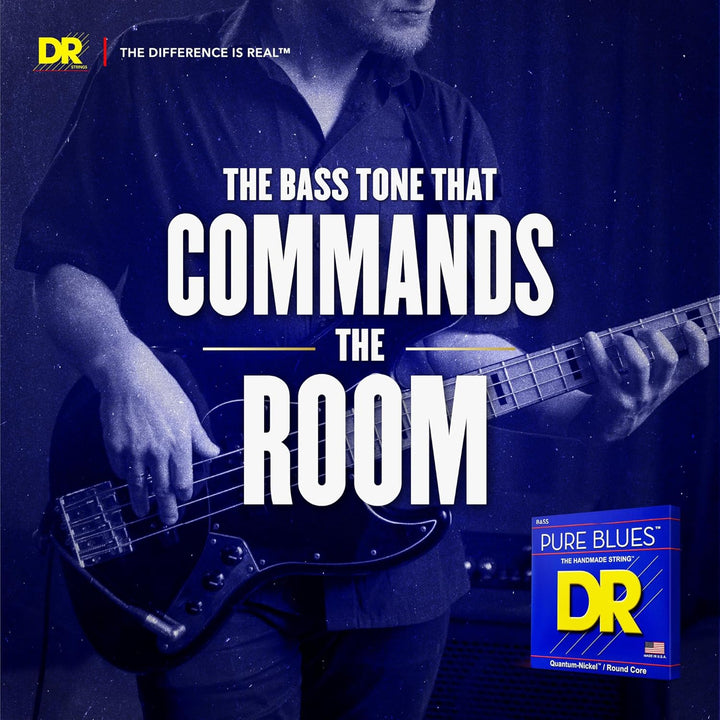 DR Strings PB545 45-125 Medium Set Handmade Pure Blues Coated 5-Saiten Bass Saiten PB5-45 Diapason l