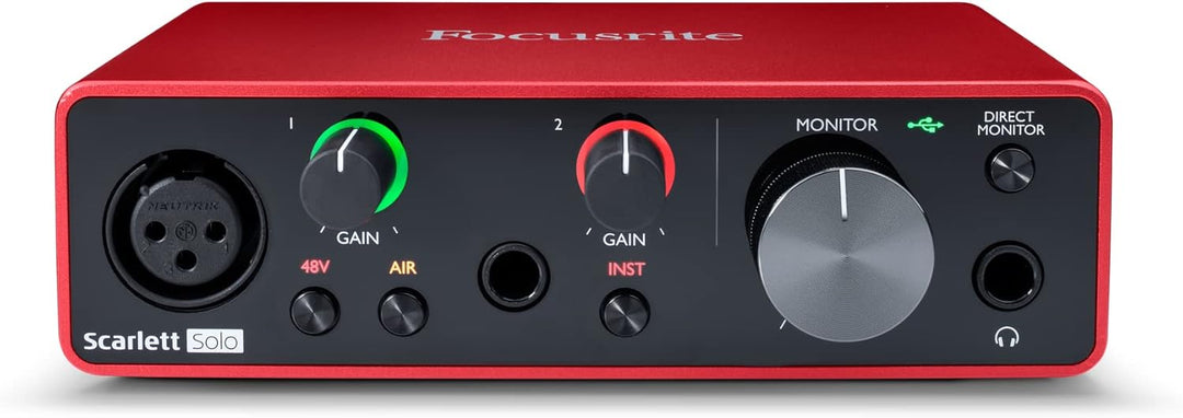 Focusrite Scarlett Solo 3. Gen USB-Audio-Interface-Bundle für Gitarristen, Sänger oder Produzenten.