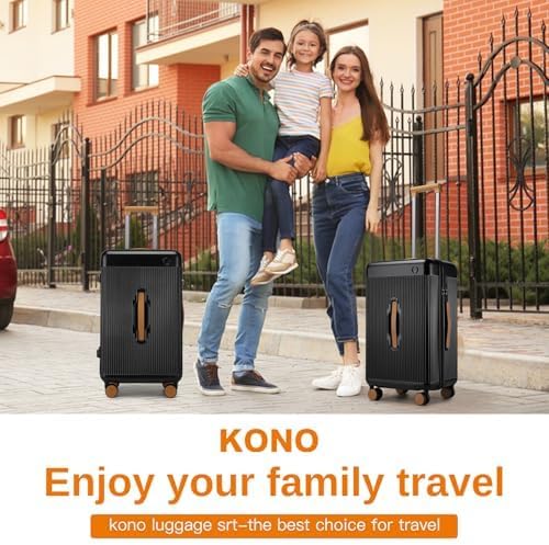 Kono 61 cm grosser Koffer, Leichter ABS+Polycarbonat-Hartschalentrolley, modischer Reise-Check-in-Et