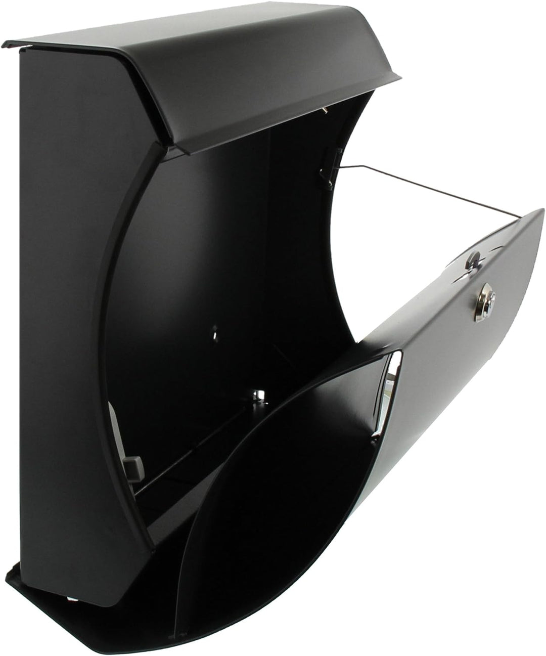 Burg-Wächter Briefkasten mit integriertem Zeitungsfach, Öffnungsstopp, Verzinkter Stahl, A4 Einwurf-