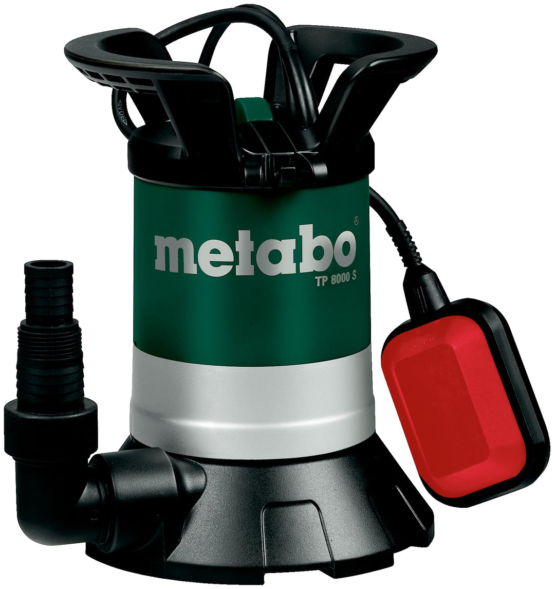 Metabo Klarwasser-Tauchpumpe TP 8000 S – 0250800000 – Nennaufnahmeleistung: 350 W – Max. Fördermenge
