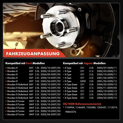 Frankberg 2x Radnabe Radlagersatz Hinterachse Kompatibel mit Mondeo III B5Y B4Y 2000-2007 Mondeo III