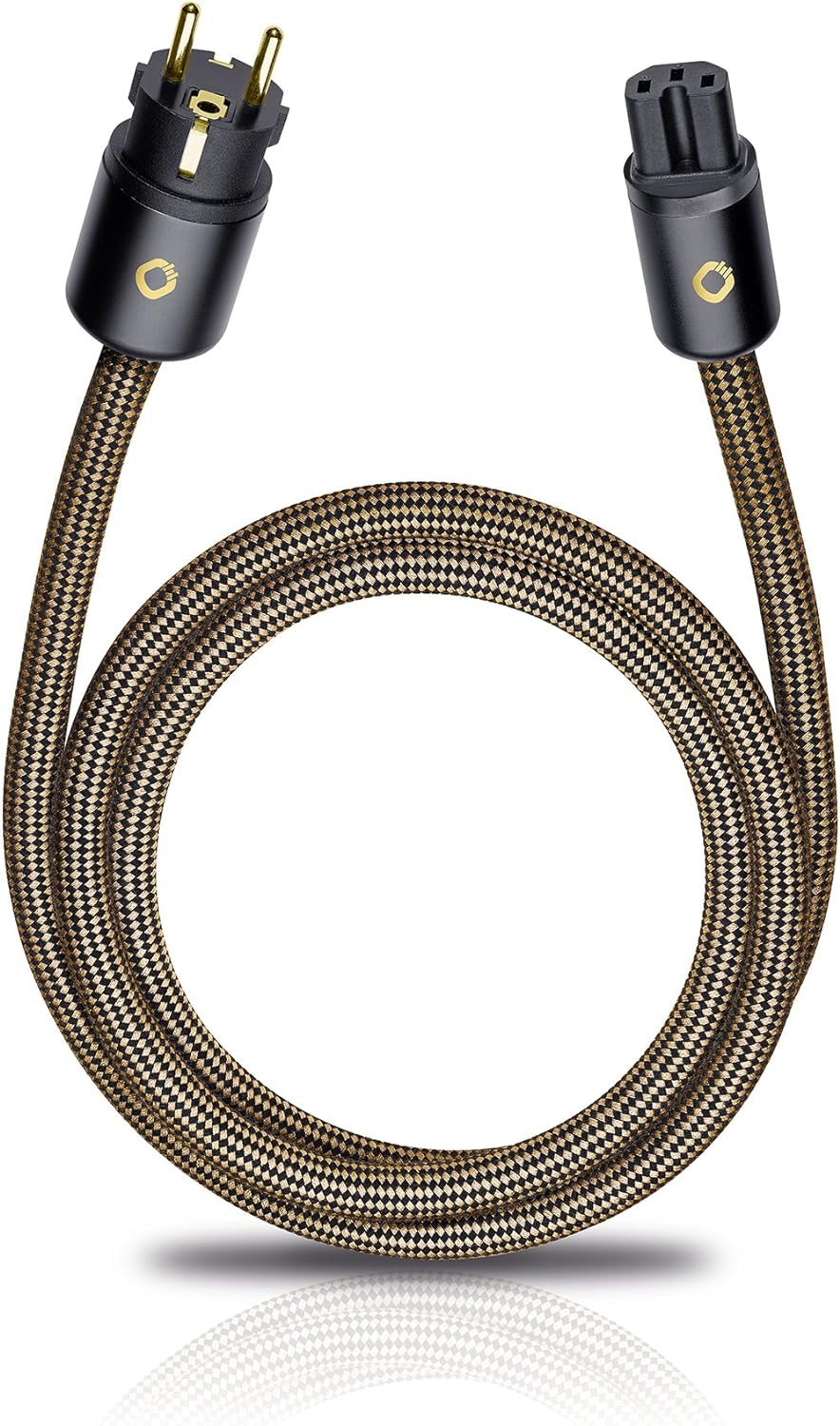 Oehlbach XXL Powercord - High End Stromkabel - HPOCC Netzkabel mit 4mm² Innenleiterquerschnitt & 2-F