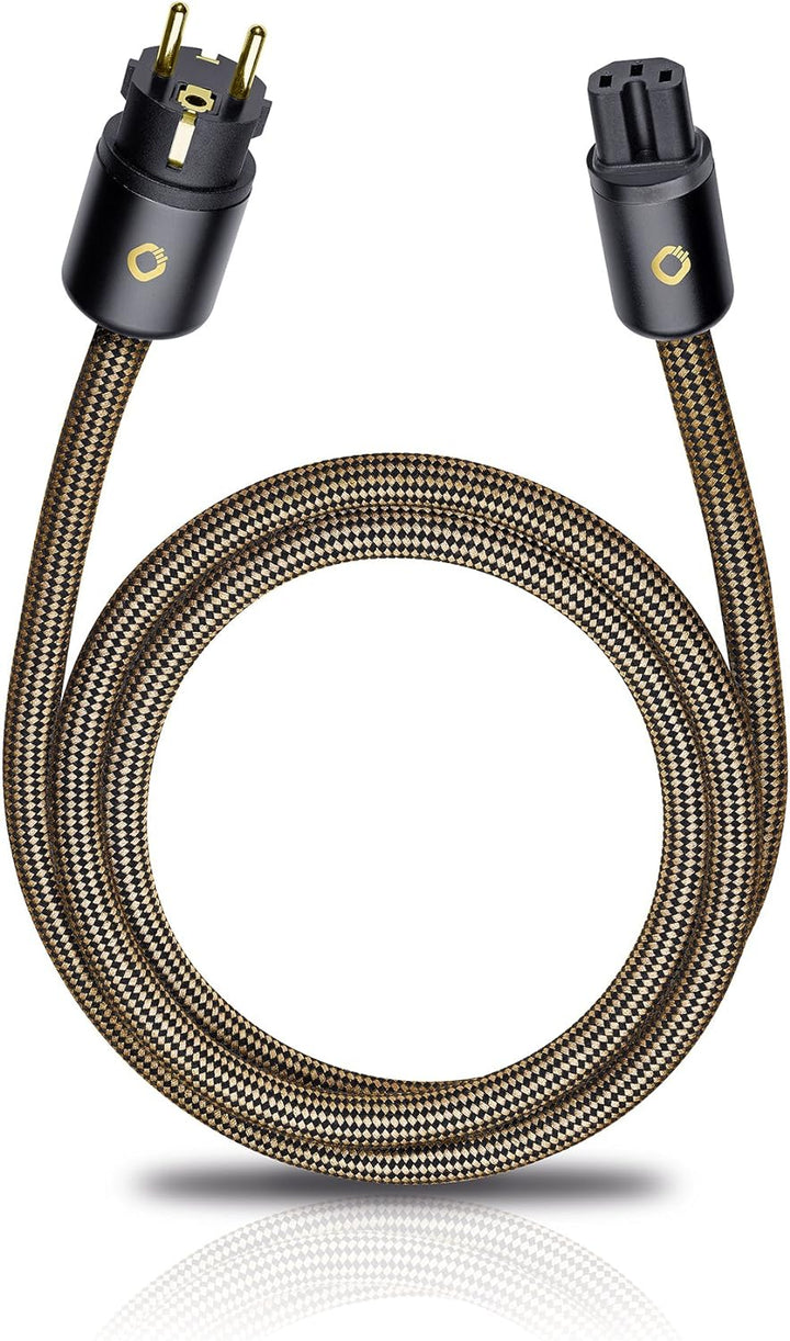 Oehlbach XXL Powercord - High End Stromkabel - HPOCC Netzkabel mit 4mm² Innenleiterquerschnitt & 2-F