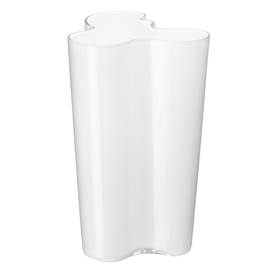 Iittala Vase Aalto 251 mm Weiss aus Glas, 251 mm Weiss