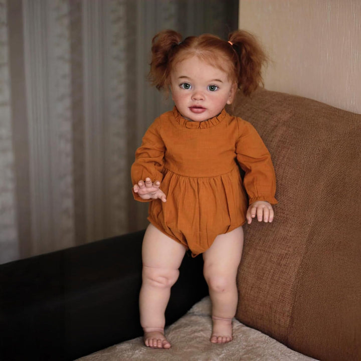 Zero pam Grosse Grösse Reborn Baby Mädchen-65CM Reborn Puppen Lebensecht, Babypuppe Wie Echtes, Sili