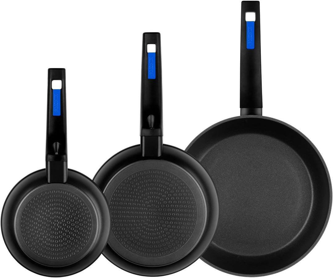 MONIX Martín Berasategui | Set mit 3 Bratpfannen, geschmiedetes Aluminium mit PFOA-freier Antihaftbe