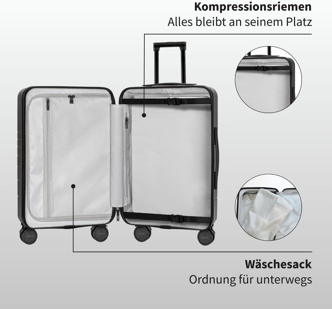 ETERNITIVE - Koffer I Reisekoffer aus Polycarbonat & ABS I Koffer Leicht mit Rollen 360° I Hartschal
