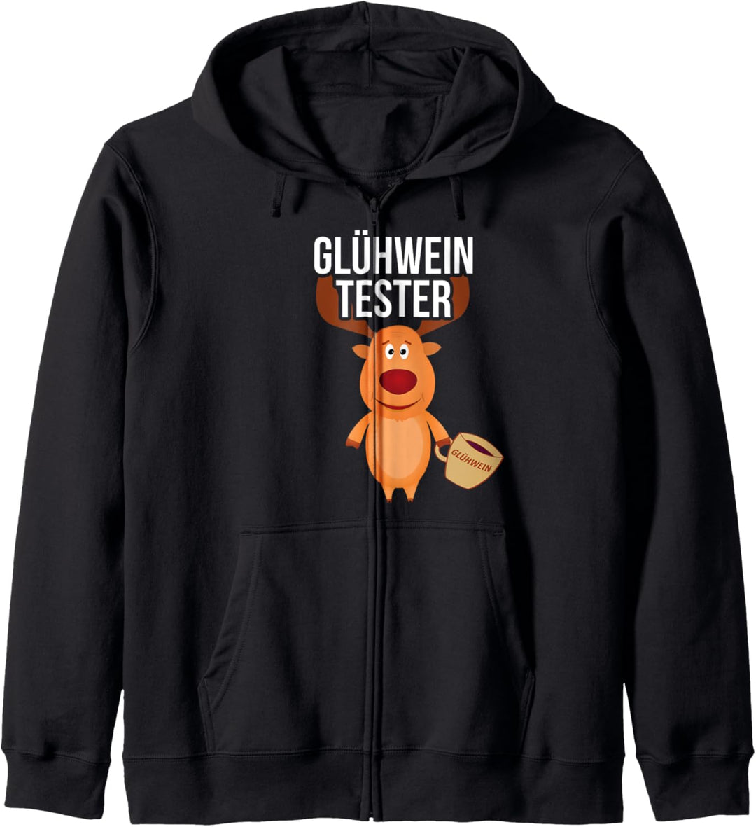 Glühwein Tester Rudolph Rentier Weihnachten Lustiges Markt Kapuzenjacke