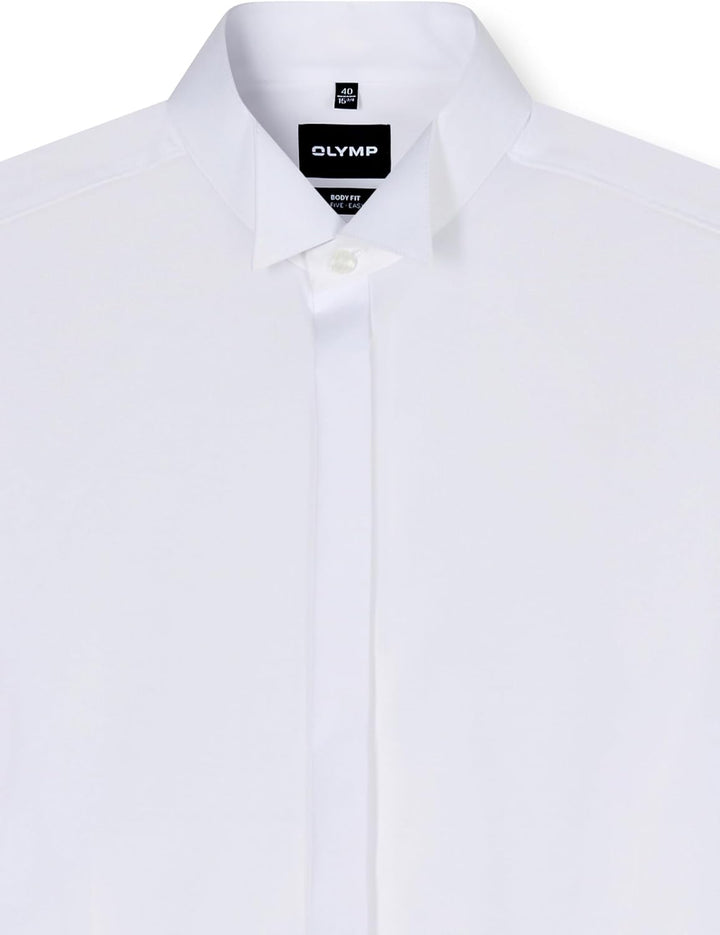 OLYMP Level Five Body fit Gala Hemd Langarm Stretch weiss, 36